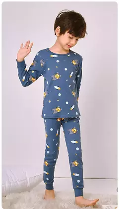 Conjuntos de pijamas de algodão de manga comprida infantil, para crianças, meninos, meninas, novo, outono, 2, 4, 5, 6, 8, 12, 14 anos - loja online