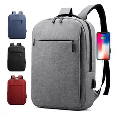 Mochila multifuncional de grande capacidade para laptop, carregamento USB, mochilas de escola de informática, bolsa impermeável Oxford para homens, viagem, masculina