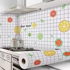 Waterproof Oil Proof Wall Adhesive Wallpaper, Marble Decor Sticker, Cozinha e Banheiro, Renovação Papel Decorativo, Largura 80cm - comprar online