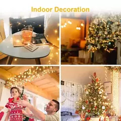 USB LED String Lights para Decoração de Natal Luzes de fadas impermeáveis Fio de cobre, Guirlanda de luz, Festa de casamento, 10 m, 20 m, 30m - comprar online