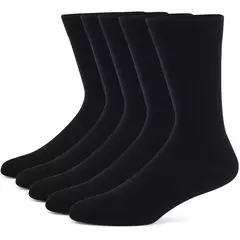 Meias masculinas de algodão penteado, preto, Argyle legal, meias casuais, plus size, alta qualidade, respirável, 5 pares - loja online