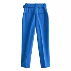 TRAF-Calças de escritório femininas de cintura alta, calças cortadas, roupa formal, roupas profissionais, outono - comprar online