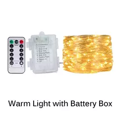LED Copper Wire String Lights, USB a pilhas, Fairy Lights, Guirlanda para Camping, Festa de jardim, Casamento, Decoração de Natal - comprar online