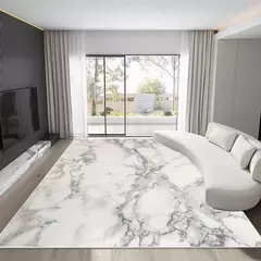 Tapete estilo mármore nórdico para sala de estar, tapete luxuoso de decoraçã - comprar online