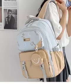 Mochila escolar com bolsa para meninas e meninos adolescentes, mochila infantil, bolsa de livros para estudantes primários, estudante do ensino médio
