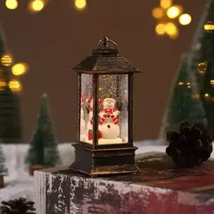 Retro Quadrado Papai Noel LED Night Light, Luzes de vento, Enfeites De Árvore De Natal, Presente De Decoração De Casa na internet