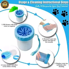 Automatic Pet Foot Washing Cup, Dog Bath Beauty Cleaning Wipe Free, Escova de limpeza portátil Cat Dirty Paw - loja online