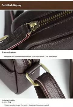 Joyir nova bolsa de ombro de couro genuíno masculino grande capacidade horizontal vintage lichia padrão ombro único saco inclinado para homem - comprar online