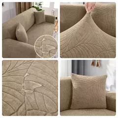Grosso Jacquard Sofá Covers, L Shaped Sofá Capa, Banco Protector, 1, 2, 3, 4 Assentos