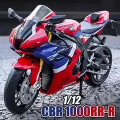 Escala 1:12 bmw s1000rr honda cbr1000rr liga diecast carro da motocicleta modelo em miniatura brinquedos veículos de direção da roda para meninos presentes