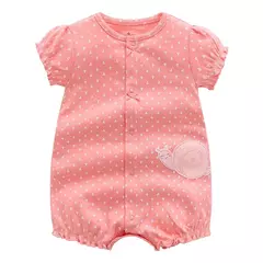 Imagem do Macacão de manga curta para bebês meninas e meninos, 100% algodão, roupas recém-nascidas, macacões infantis, roupas infantis, verão, 2023
