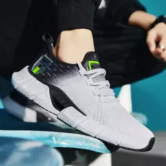 Imagem do Tênis de corrida leve macio casual masculino, tênis esportivo ao ar livre, antiderrapante para caminhada, resistente ao desgaste, tênis de corrida