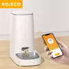 Rojoeco alimentador automático para gatos, animal de estimação, wi-fi inteligente, dispensador de comida para gatos, controle remoto, alimentador automático para cães e gatos, acessórios de comida seca