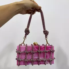 Bolsa acrílica axila quadrada para mulheres, bolsa de noite, embreagem de diamantes, bolsa de casamento, alta qualidade, design luxuoso, novo, 2022 - comprar online