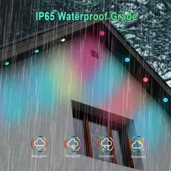 Smart Eaves Permanent Outdoor LED Lights, RGB Light, IP65 impermeável String com aplicativo remoto, DIY Music Sync Timer, House Christmas na internet