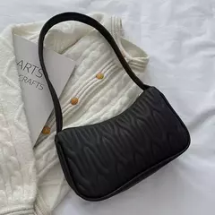 Bolsa de axilas de couro PU para mulheres, bolsa casual, bolsas de ombro femininas, luxo