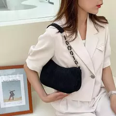 Bolsas de veludo vintage feminino, bolsa axilas, bolsas de ombro com zíper, bolsas pequenas, embreagem casual macia, moda feminina, outono, inverno - comprar online