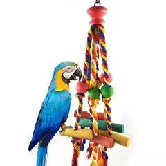 Papagaio mastigar brinquedo corda de algodão pássaros brinquedo mordida ponte pássaro rasgando brinquedos calopsitas treinamento pendurar balanços pássaros gaiola suprimentos na internet