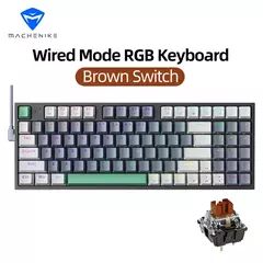 Imagem do Machenike-K500 Teclado mecânico para jogos, Teclado com fio, Hot Swappable, 94 teclas, RGB Light, Mac, Windows