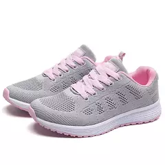 Sapatilhas brancas para mulheres, sapatilha esportiva, sapatos de respiração, sapatos femininos casuais, tênis esportivo senhora sapato atlético - comprar online
