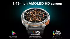 Smartwatch amoled AK59 com bateria grande para senhoras, pulseira de metal de borracha, relógio esportivo, BT Call 400mAh, moda luxuosa - Wolf Magazine
