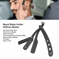 Lâmina de aço inoxidável dobrável para homens, navalha antiquada, raspador manual, raspador de rosto, barbeiro, corpo, faca de depilação facial, nova - loja online