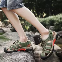 Novas sandálias masculinas de couro genuíno macio sandálias sapatos masculino - Wolf Magazine
