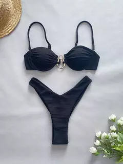 Conjunto de biquíni sexy push up para mulheres, maiô brasileiro, moda feminina, roupa de banho monocromática, moda praia brilhante, 2021 - comprar online