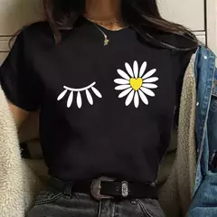 Maycaur-t-shirt de manga curta com estampa em margarida para mulheres, harajuku, anos 90, streetwear, engraçado, bonito, verão - comprar online