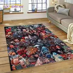 Tapete de personagem de Halloween Horror Movie, Tapete grande, Tapete para quart - loja online