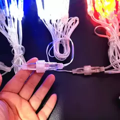 LED Meteor Shower Rain Lights Fairy String Light Impermeável, queda de chuva, festa de Natal, decoração do pátio, 1pc, 50cm - Wolf Magazine