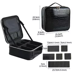 Bolsa cosmética de couro PU feminina, multifuncional, portátil, armazenamento de viagem, estojo de maquiagem, nova - loja online