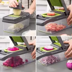 Chopper vegetal multifuncional com alça, grelha de comida, fatiador vegetal, Dicer, cortar itens de cozinha, 16 em 1 Gadgets - comprar online