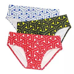 Calção de banho seca rápida masculina, maiô sexy, cuecas estampadas, calção triangular com copo, moda banho de cintura baixa, moda na internet