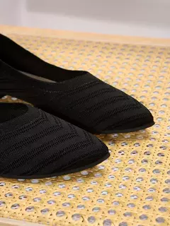 Sapatilhas femininas de malha, sapatilhas casuais, dedo do pé pontiagudo, mocassins para barcos de escritório, cor sólida, novo, 2022, 2024 - loja online