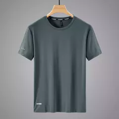 T-shirt desportiva de secagem rápida masculina, top casual branco, t-shirt de mangas curtas, roupa de ginástica, plus size 6XL 7XL 8XL 9XL, verão, 2024