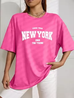 The New York é jovens camisetas de algodão para mulheres, Streetwear criatividade diária extragrande, roupas individuais casuais, quando 1984 - loja online