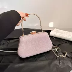 Imagem do Saco de noite luxuoso para mulheres, alto design, banquete de festa, saco de glitter para senhoras, embreagem do casamento, bolsa de ombro, bolsa de corrente, marca