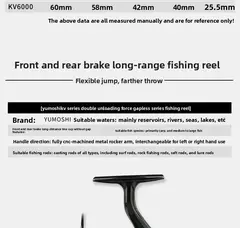 Fundição de longa distância, copo de fio de metal de alívio de força dupla de freio dianteiro e traseiro, carretel de pesca, vara marítima, suprimentos de carretel de pesca - loja online