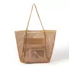Malha sacola para as mulheres, bolsa de ombro, dobrável, casual, para praia, férias, hobo, max 23l
