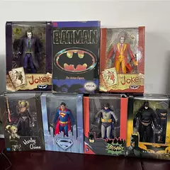 Neca batman coringa figura mafex supermen harley quinn figura de ação dos desenhos animados papéis clássicos modelo colecionável brinquedos aniversário