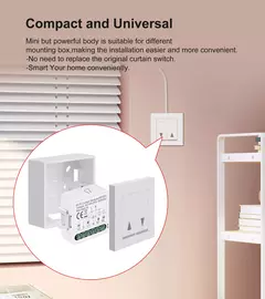 Imagem do GIRIER-Módulo Interruptor Tuya Cortina inteligente, Wi-Fi, RF433, obturador de rolo elétrico, motor cego, 1 Gang, funciona com Alexa, Alice, Google Home