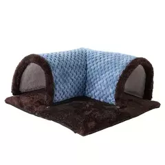 Cama quente do túnel do esconderijo do cobaia, túneis removíveis macios e tubos do cobaia para gaiola, esconde lã para rato, robalo
