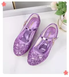 Sapato de salto alto de cristal infantil, sandálias de cristal, fivela, princesa sapato de dança, desempenho estudantil, couro, meninas, moda - Wolf Magazine