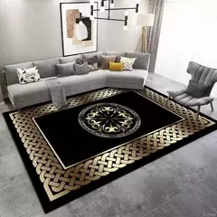 Tapete dourado luxuoso para decoração de sala, abstrato moderno, casa, escritório, tapetes de área grande, quarto macio, lounge tapete - loja online