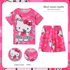 Fato dos desenhos animados Winnie Bear Stitch para crianças, pijamas de manga curta infantis, conjuntos de roupas de verão para meninos e meninas, Mikey Kid, novos - comprar online