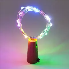 Bar LED Garrafa De Vinho Cortiça Luzes De Corda, Decoração De Natal Lâmpada, Fada, Feriado, Fio De Cobre, 2m - loja online