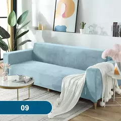 Velvet Sofa Cover adequado para braço em forma de L, estendido e mais grosso, H