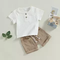 Ma & baby-camiseta e shorts de manga curta para crianças de 0 a 3 anos, roupas de verão para bebê - Wolf Magazine