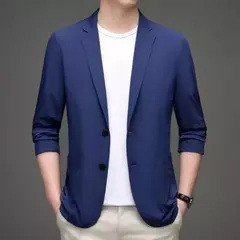 Blazer ultrafino e leve para homens, jaqueta casual, terno elástico respirável, sólido, anti-rugas, tamanho grande, primavera, outono - Wolf Magazine